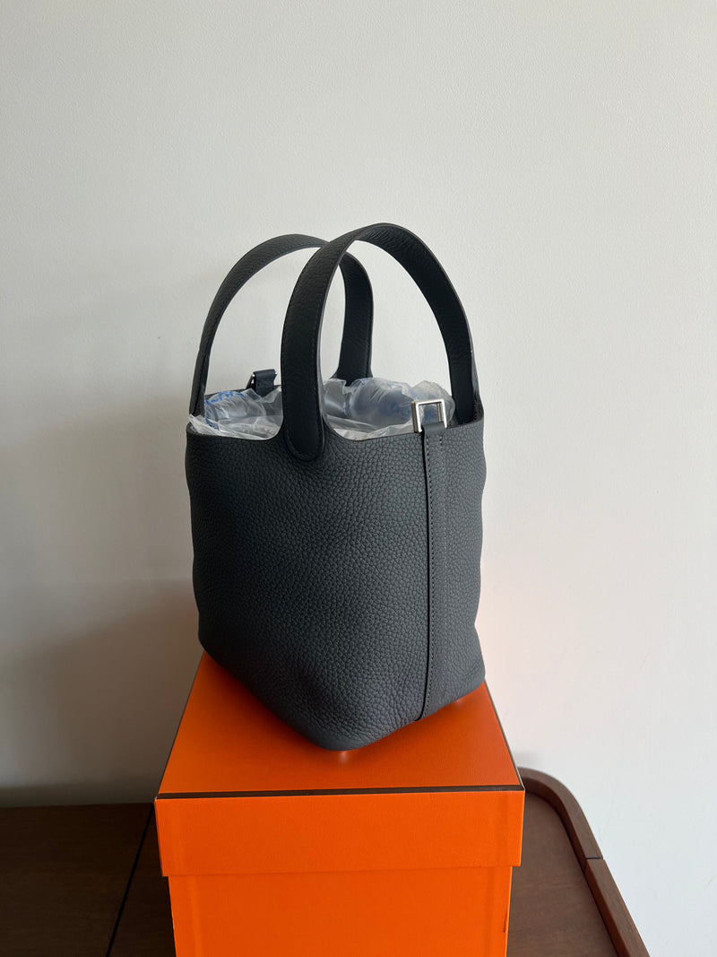 Hermès Picotin 18cm Gris Misty, PHW