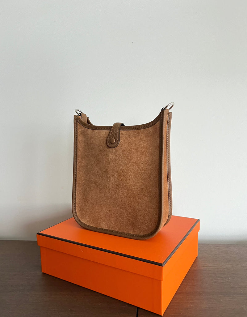 Hermès Mini Evelyne 16 Grizzy Clemence Chamois Alezan Gold GHW