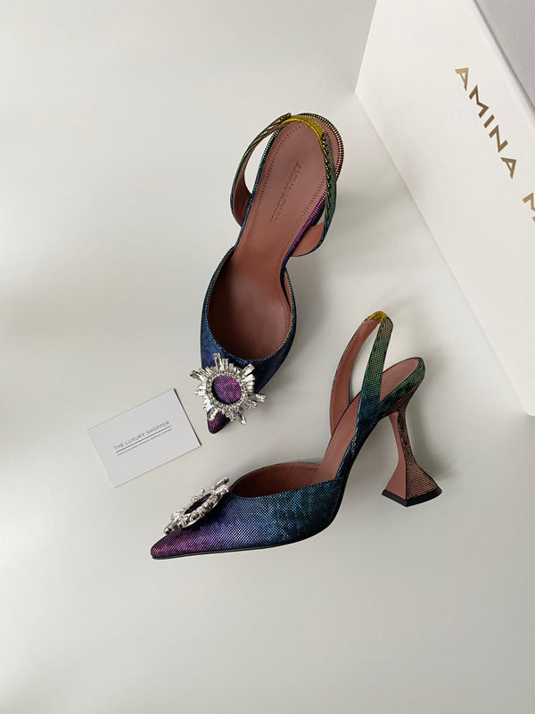 Amina Muaddi Begum Rainbow Slingback (New Season)